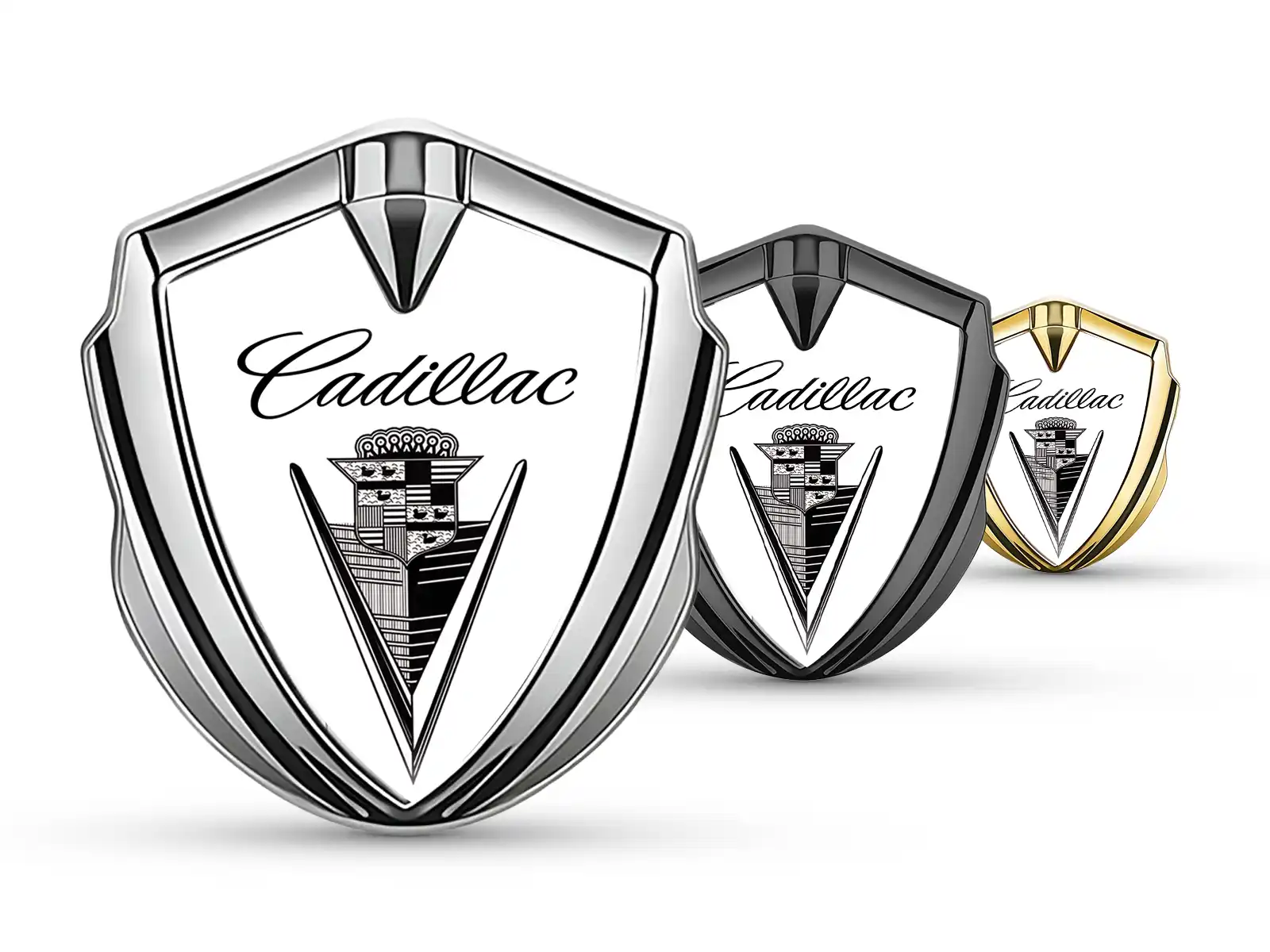 Cadillac Metal Emblema Insignia Atlético Aspecto Óptimo
